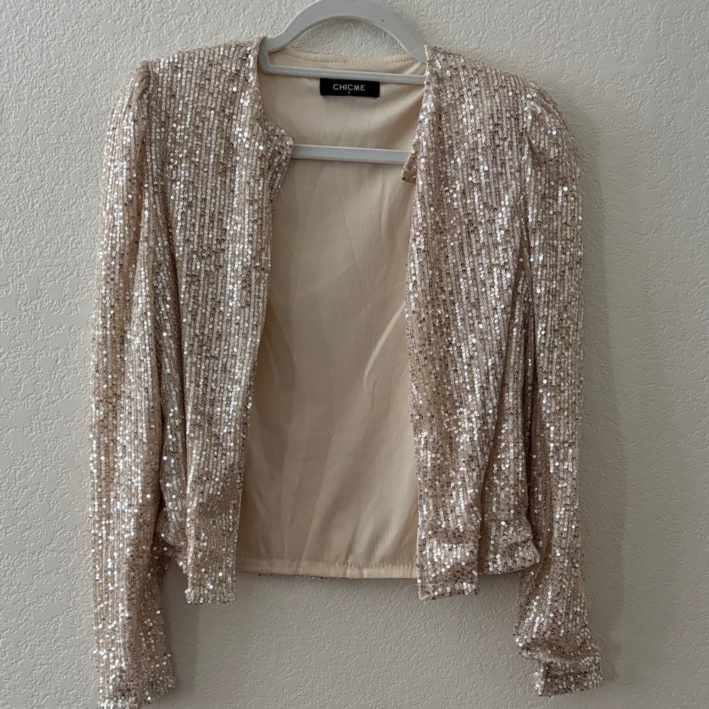 Chicme Glittering Sequin Jacket